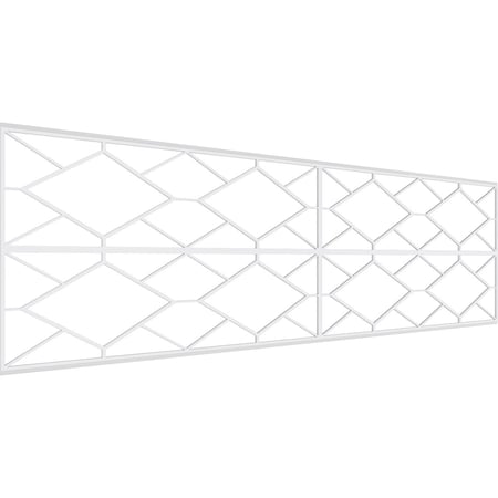 Ekena Millwork Set of Four Panels for 94 1/2"W x 28 1/4"H Hudson Fretwork Wainscot Wall Paneling WPKP14X01X47HSN
